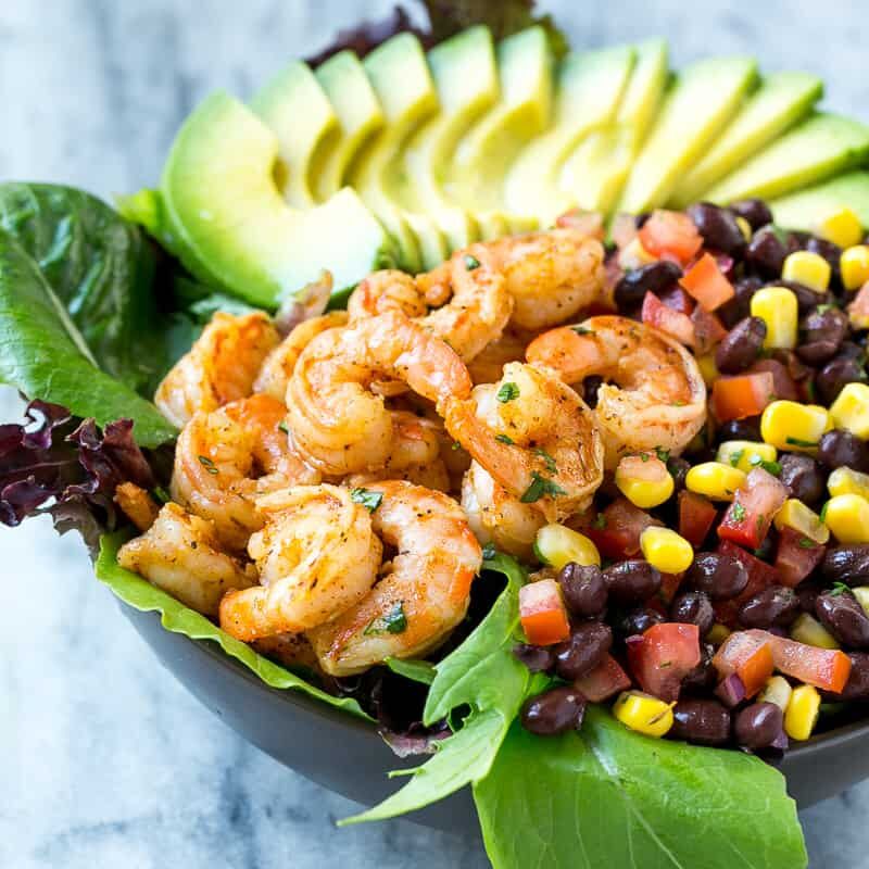 Mexican Spicy Shrimps Salad